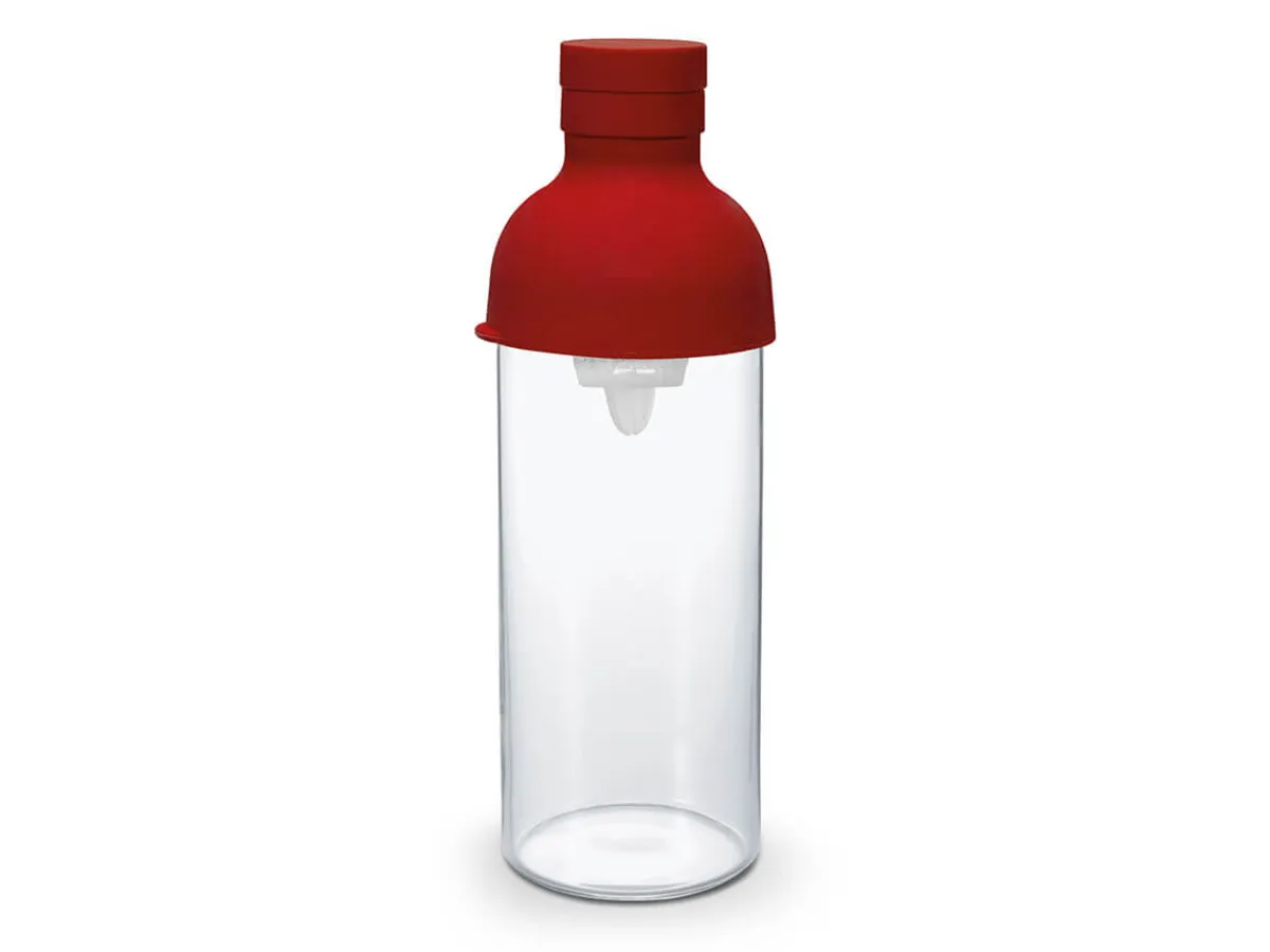 ORYOKI Teeflasche mit Sieb, HARIO Filter in Bottle, 300 ml, rot* Mizudashi (Tee Kalt Aufgießen)