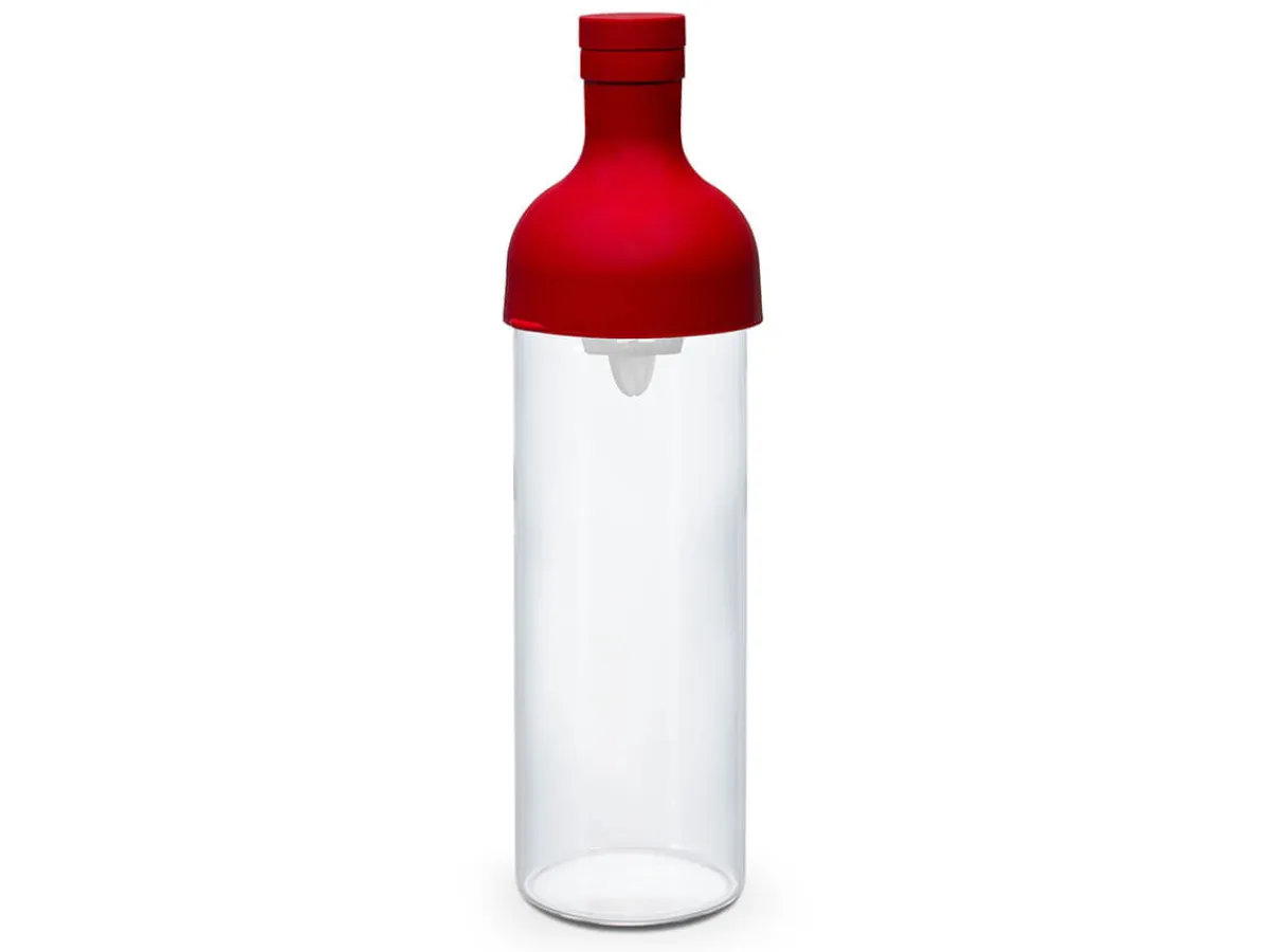 ORYOKI Teeflasche mit Sieb, HARIO Filter in Bottle, 750 ml, rot* Mizudashi (Tee Kalt Aufgießen)