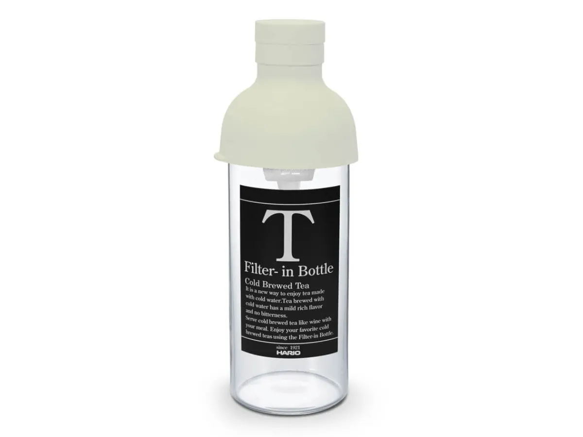 ORYOKI Teeflasche mit Sieb, HARIO Filter in Bottle, 300 ml, weiß* Mizudashi (Tee Kalt Aufgießen)